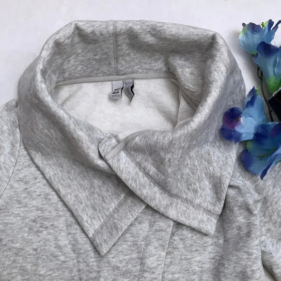 Z by Zella NWT Lightweight Heather Grey Jacket Girls S (7/8) - Picture 3 of 14